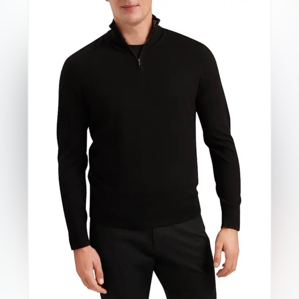 Ted Baker Men's Black Half-Zip Sweater